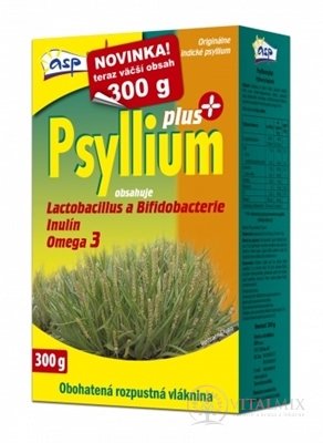 asp Psyllium PLUS rozpustná vláknina + Laktobacillus, Bbifidobacterium, inulín, Omega-3, 1x300 g