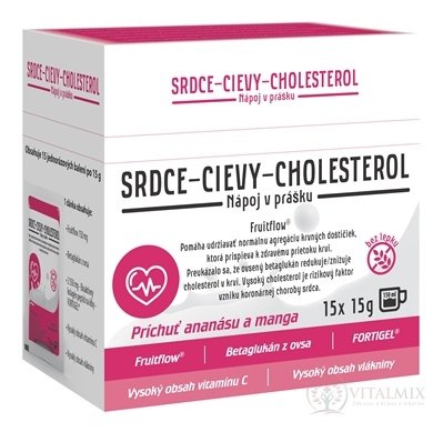 asp SRDCE - CIEVY - CHOLESTEROL nápoj v prášku, vrecúška 15x15 g (225 g)