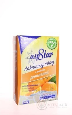 asp STAR práškový vlákninový nápoj, príchuť pomaranč 1x300 g