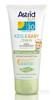 ASTRID SUN Jemný detský krém na opaľovanie OF 30 1x100 ml