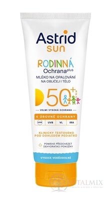 ASTRID SUN Rodinné mlieko na opaľovanie OF 50+ 1x250 ml