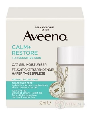 Aveeno CALM+RESTORE Oat gel moisturiser hydratačný pleťový gél s ovsom 1x50 ml