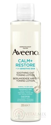 Aveeno CALM+RESTORE Soothing oat toning lotion upokojujúci toner s ovsom 1x200 ml
