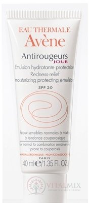 AVENE ANTIROUGEURS JOUR EMULSION SPF20 denná emulzia proti sčervenaniu 1x40 ml