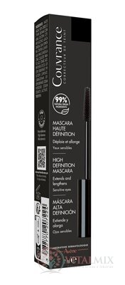 AVENE COUVRANCE ŠPIRÁLA HIGH DEFINITION čierna maskara, predlžujúca, citlivé oči 1x7 ml