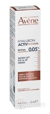 AVENE HYALURON ACTIV PROCEDURE Krém na oči a pery micro-lift, s retinalom 0,05 % 1x15 ml