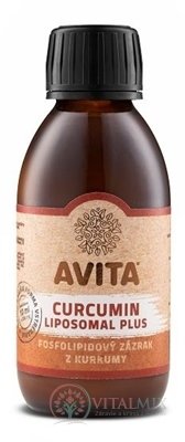 AVITA CURCUMIN LIPOSOMAL Plus roztok, fosfolipidový komplex 1x150 ml