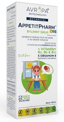 AVROPA AppetitPharm KIDS bylinný sirup 1x200 ml