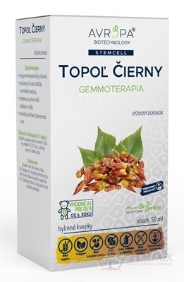 AVROPA TOPOĽ čierny bylinné kvapky 1x50 ml