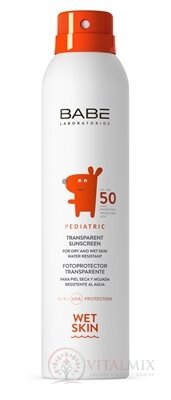 BABÉ SLNKO Opaľovací sprej pre deti SPF 50 (Pediatric Transparent Sunscreen) transparentný sprej s ochranným faktorom 1x200 ml