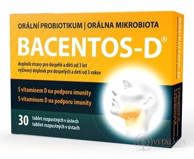 BACENTOS-D tablety rozpustné v ústach 1x30 ks