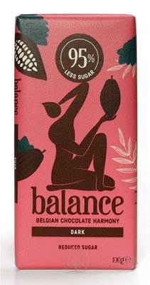 BALANCE HORKÁ ČOKOLÁDA belgická, so sladidlom zo stévie 1x100 g