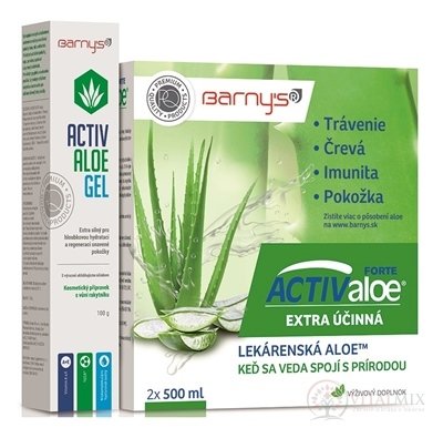 Barny's ACTIValoe FORTE + ACTIV ALOE GEL 2x500 ml + gél 100 g, 1x1 set