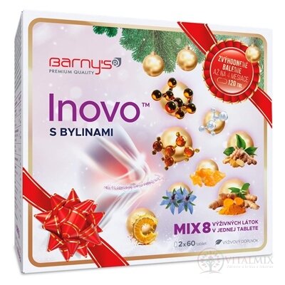 Barny's INOVO s bylinami MIX8 tbl (vianočné balenie) 1x120 ks