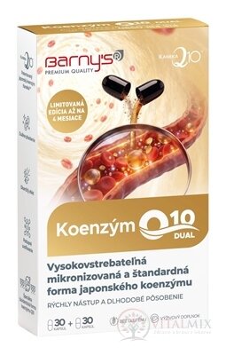 Barny's KOENZÝM Q10 DUAL 60 mg cps (zvýhodnené balenie) 2x30 (60 ks)