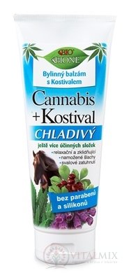 BC BIO Cannabis + Kostihoj konský balzam Chladivý 1x200 ml
