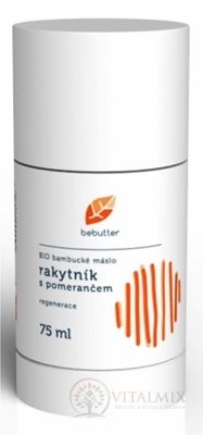 Bebutter BIO bambucké maslo Rakytník s pomarančom telový balzam, regenerácia, 1x75 ml