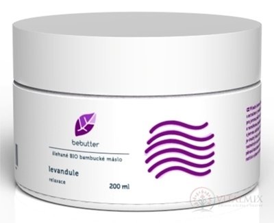 Bebutter šl.BIO bambucké maslo Levanduľa krémový telový balzam, relax, 1x200 ml