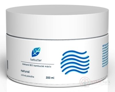 Bebutter šl.BIO bambucké maslo Natural krémový telový balzam, citlivá pokožka, 1x200 ml