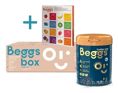 Beggs 3 box batoľacie mlieko, výživa malých detí (od ukonč. 12. do 24. mesiaca) + pexeso, 3x800 g (2,4 kg)