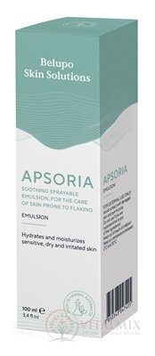 BELUPO SKIN SOLUTIONS APSORIA upokojujúca emulzia v spreji na starostlivosť o pokožku so sklonom k olupovaniu 1x100 ml