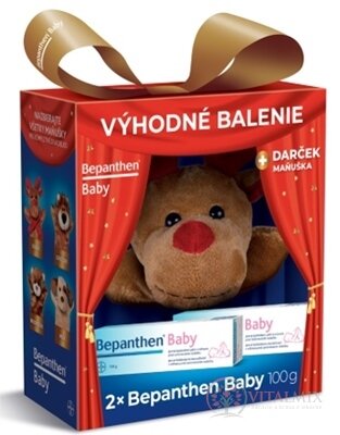 Bepanthen Baby masť 2x100 g + darček: plyšák maňuška, 1x1 set