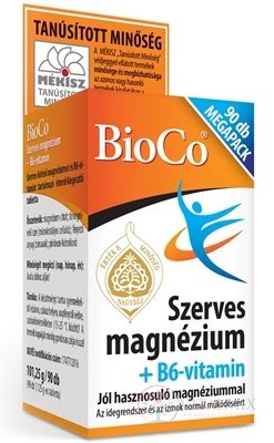 BioCo Organické Magnézium + vitamín B6  MEGAPACK tbl 1x90 ks