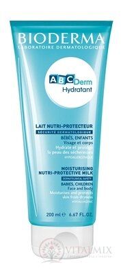BIODERMA ABCDerm Hydratant (V2) telové mlieko, jemné hydratačné (inov.2019) 1x200 ml