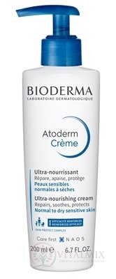 BIODERMA Atoderm Krém (V2) výživný telový (s pumpou) (inov.2021) 1x200 ml