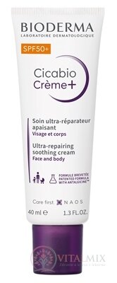 BIODERMA Cicabio Krém+ SPF 50+ upokojujúci, obnovujúci 1x40 ml