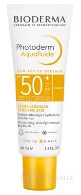 BIODERMA Photoderm Aquafluide SPF 50+ opaľovací krém, netónovaný/natural 1x40 ml