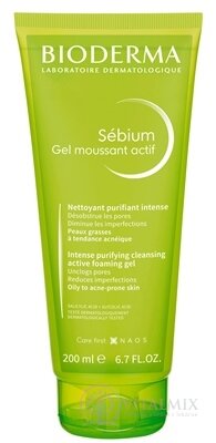 BIODERMA Sébium Gel moussant actif intenzívny čistiaci penivý gél, tuba 1x200 ml