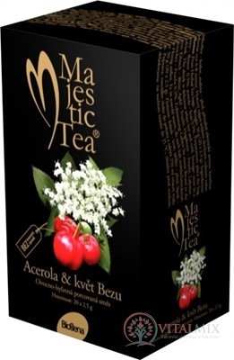 Biogena Majestic Tea Acerola & kvet Bazy ovocno-bylinná zmes 20x2,5 g (50 g)