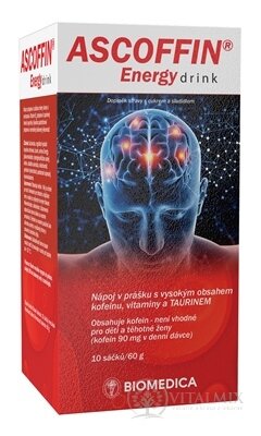 BIOMEDICA ASCOFFIN Energy drink prášok vo vrecúškach 1x10 ks