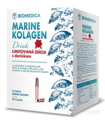 BIOMEDICA MARINE KOLAGEN Drink LIMITOVANÁ EDÍCIA vrecúška 2x30 ks (60 ks) + darček zastrihávač obočia, 1x1 set