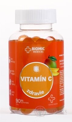 BIOMIC VITAMÍN C 250 mg gummies, mangová príchuť 1x90 ks