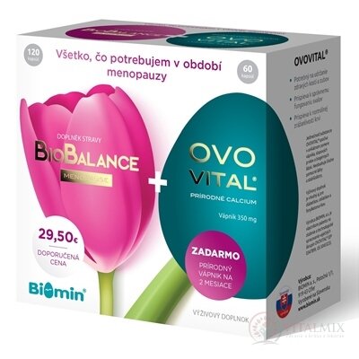 Biomin BioBalance MENOPAUSE cps 120 ks + Ovovital 60 ks zadarmo, 1x1 set