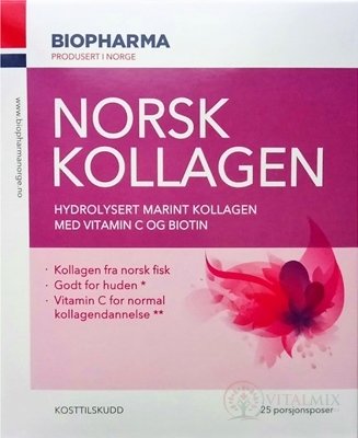BIOPHARMA NORSK KOLLAGEN prášok vo vrecúškach (á 5g) 1x25 ks