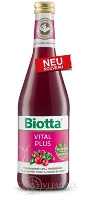 Biotta Bio šťava VITAL PLUS s brusnicami 1x500 ml