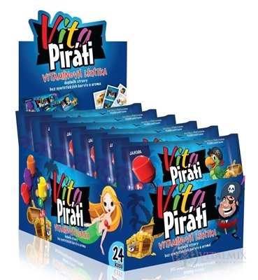 Biotter VitaPiráti vitamínové lízanky, mix príchutí 4x6 ks (24 ks)