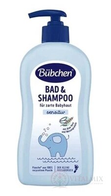 BUBCHEN BABY DETSKÝ KÚPEĽ A ŠAMPÓN s Aloe vera a pšeničným proteínom 1x400 ml