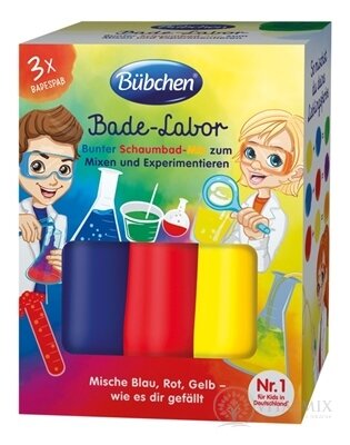 BUBCHEN KÚPEĽNÉ LABORATÓRIUM s prírodnou Aloe vera, pre farebné peny, 3×50 ml