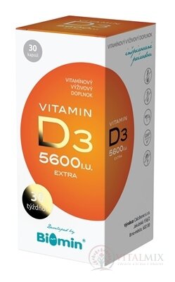CALCIBONE Vitamin D3 EXTRA 5600 I.U. by BIOMIN cps 1x30 ks