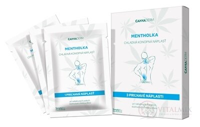 Cannaderm MENTHOLKA chladivá konopná náplasť 1x3 ks
