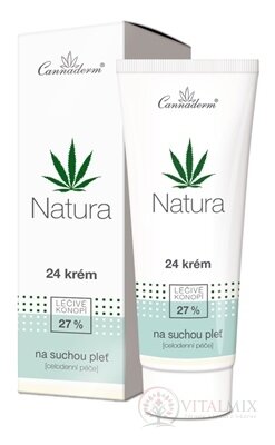 Cannaderm NATURA 24 krém celodenný, na suchú pleť 1x75 g