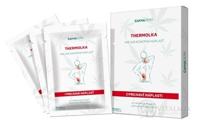 Cannaderm THERMOLKA hrejivá konopná náplasť 1x3 ks