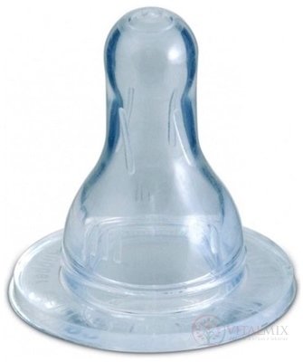 Canpol Babies Cumlík na fľašu silikón okrúhly Kaša (6m+), rýchly, 1x2 ks