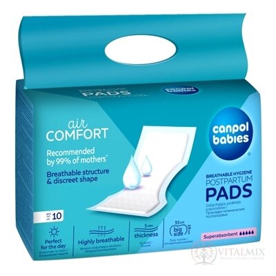 Canpol babies Popôrodné vložky SuperAbsorbent denné, veľké, air comfort 1x10 ks