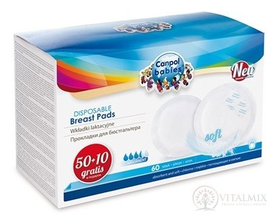 Canpol Babies Tampóny laktačné Soft samolepiace, do podprsenky 1x60 ks