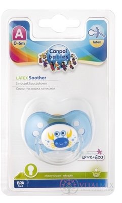 Canpol Babies Utišujúci cumlík Príroda latex (0-6m) A, okrúhly, 1x1 ks